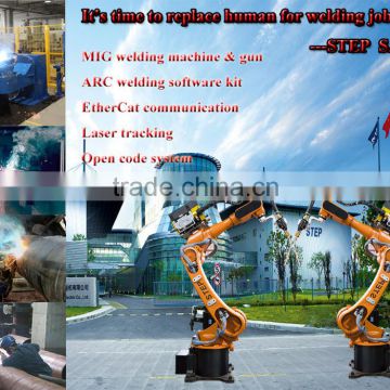 Industrial 6 Axis Welding Robot SA1400 including robot body,control cabinet,teach box and welding machine SH