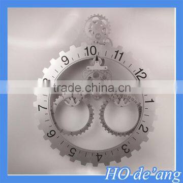 Hogift Retro Luxury Handmade 3d Decoration Gear Wall Clock Big Gift Clock