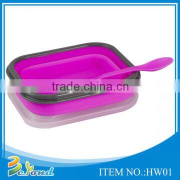 New korean 100% food-grade cheap silicone keep food warm lunch box