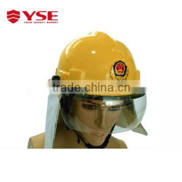 Fire fighting safety helmet with visor