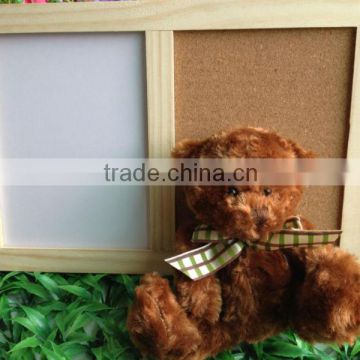 Wooden combination board whiteboard&cork board