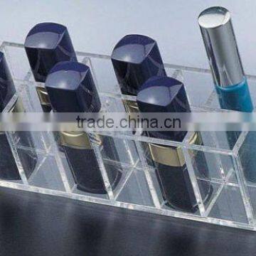 Clear acrylic cosmetic display for lipstick