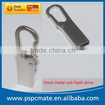 Factory Real Capacity Metal Snap Hook USB Flash Disk