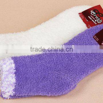 women soft socks with popo corn yarn