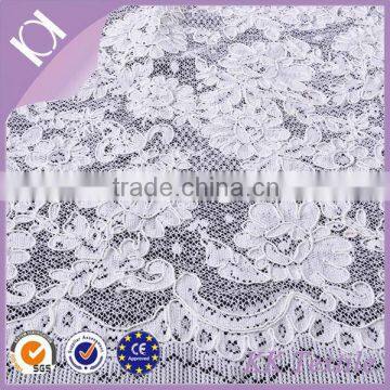 superior quality double flounced cording nylon cotton cord lace fabric