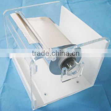 clear acrylic roll Tissue Box, plexigalss napkin box, square toilet paper holder