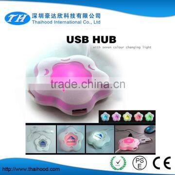 4 port colorful Plum USB HUB 2.0