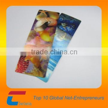 Hole punched plastic 3D lenticular card