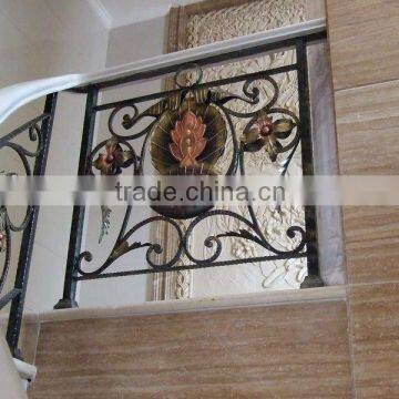 Top-selling hand forged ornamental iron stair handrails