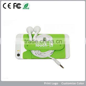 cell phone credit card holder, silicone mobile phone card holder, creative mobile phone accessories