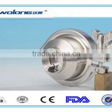Sanitary stainless steel male threaded check valve