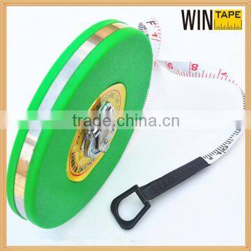 100FT Long Distance Professional Hand Tools Round PVC Fiberglass 30m Tape Measure With Your Logo Sticker