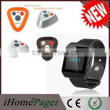 Restaurant waiter calling system wrist watch pager,wireless calling system