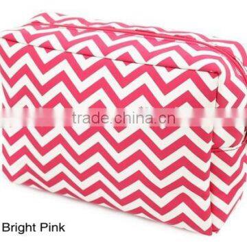 Korean Fashion Cheap Red White Striped Canvas Makeup Bags photo-4