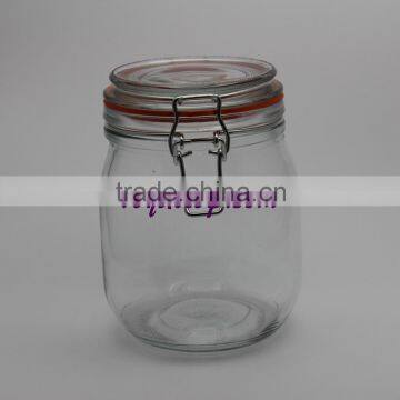 Glass Jar With Metal Clip/glass Storage Jar photo-4