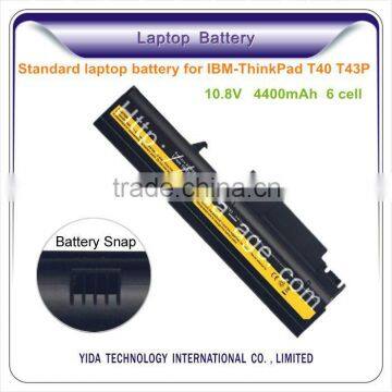 Standard 4400mAh 6 cell laptop battery for IBM-ThinkPad T40 T43P R51E