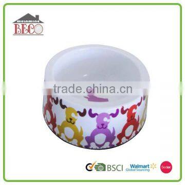 Accept custom Printing lovely colorful melamine pet bowl