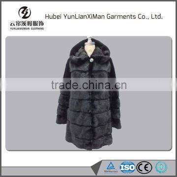 Beautiful Ladies Winter Long Mink fur jacket with fur collar