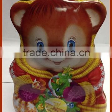 New arrival bear shape tin box