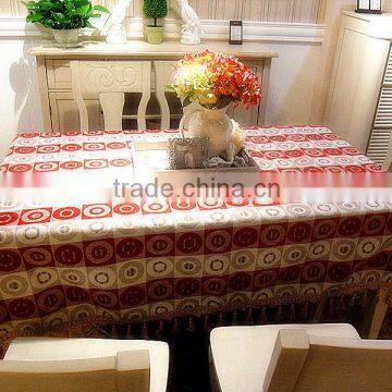 Modern High-end Jacquard Chenille Cotton Table Cloth photo-2