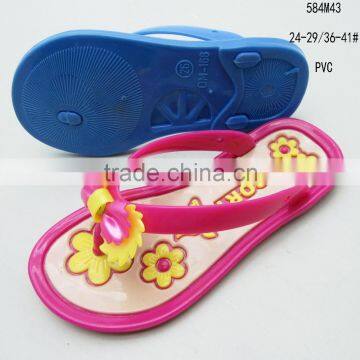 Cheap wholesale unique design slippers, funny PVC jelly girls flip flops