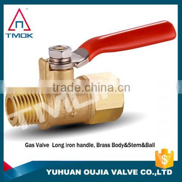 1/4 inch gas valve with brass body for gas soleniod nipple NPT threaded connection with brass gas valve