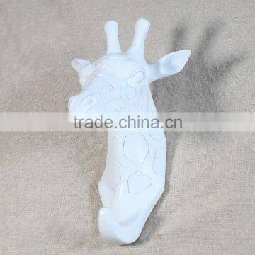 Hot selling resin white deer head decoration