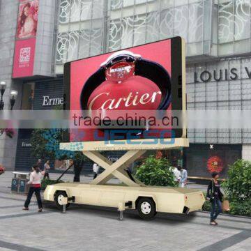 outdoor mobile P10 full color led advertising trailer for sale-YES-T12