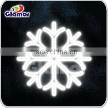 led rope light snowflake motif for holiday decoration