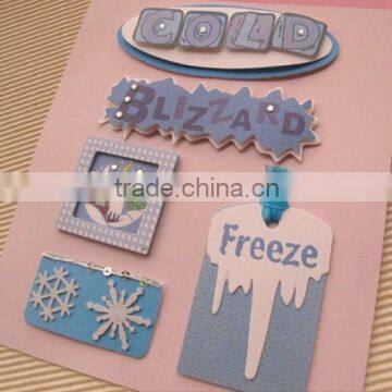 3d dimensional glitter handmade stickers