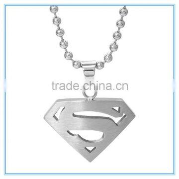 New Design Superman Logo Necklace in Stainless Steel