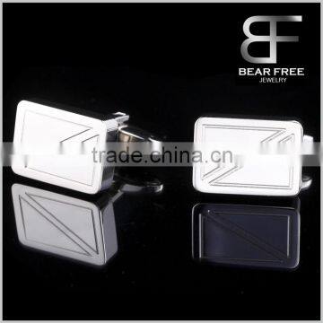 2016 China Cheap French Stainless steel Square Shape Triangle Patterned Cufflinks 2pcs Checked Men's Shirts Cufflinks Wedding