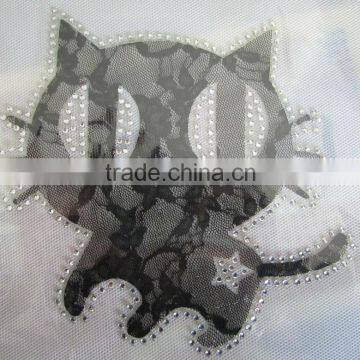 hot fix glitter transfer with crystal glass stone