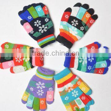 100% acrylic knitted magic gloves