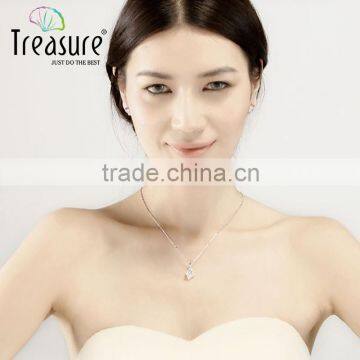 Body Jewelry Geometric Zircon Copper Link Chain Necklace and Earring Jewelry Set for Braide photo-2