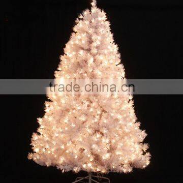 Pre-lit 6' White Artificial Christmas Tree 400 Clear Lights 600tips