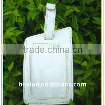 Modern white Leather card holder for travel bags