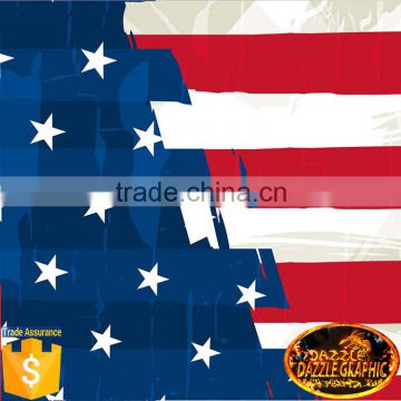 Excellent Quality Dazzle Graphic Design Water Transfer Printing Film No.DGDAS0256 Hot Sale Feature U.S.A Flag Hydrographic Film