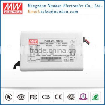 Mean Well dimmable led driver 25W 700ma /Single Output AC Dimmable LED Power Supply /led driver 25w