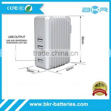 Travel Case Style 4 Port Mobile Phone charger QC2.0 Travel Wall Charger