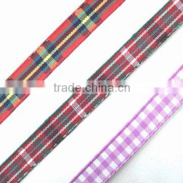 polyester tartan ribbon plaid strap scottish webbing scotch