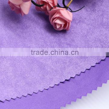 Polyester five satin suede nap fabric for garment