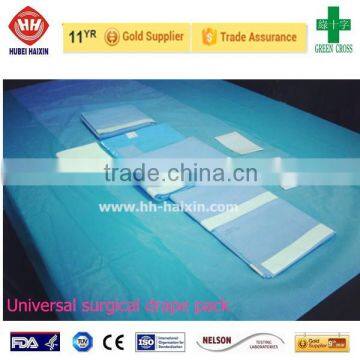 Disposable medical sterile surgical universal drape pack