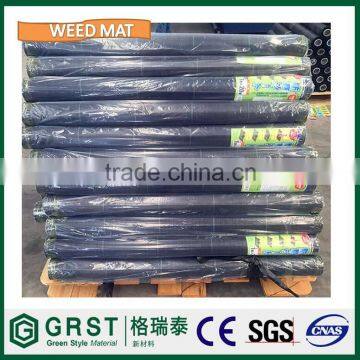 Heavy duty woven black plastic ground cover weed control mat