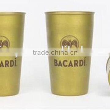 bacardi gold cup, gold color cup, bac cup, bacardi cup