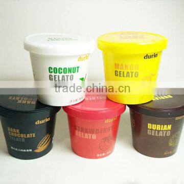 disposable ice cream and yogurt paper cup cumstom design