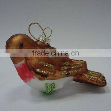 Hanging glass ornaments - Glass Bird Ornament
