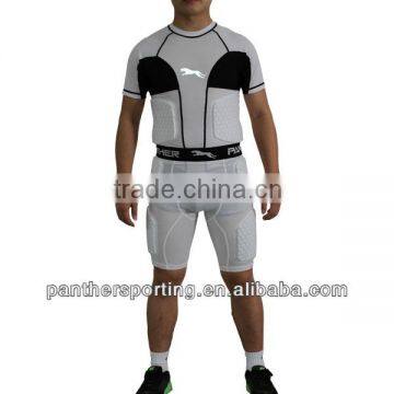 White padding football compression clothing