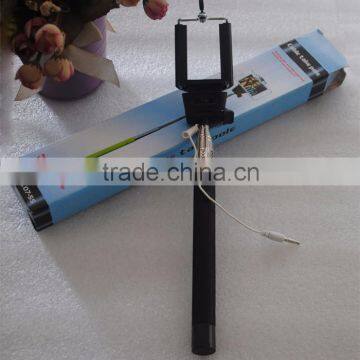 2015 Hot Sale Mix Color With Notch Prevent Rotation Cable Take Pole Selfie Stick photo-3