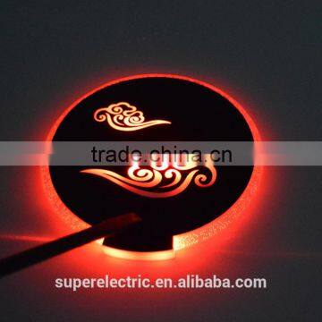 Professional design hot sale plastic led light up coaster led drink cup mat for sale
